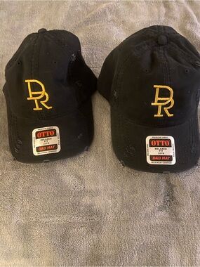OTTO Black Dad Hat with Yellow Gold Embroidered DR Logo Dutton Ranch